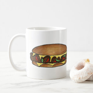 Philadelphia PA Philly Cheese Steak Sandwich Food Coffee Mug