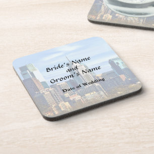 Philadelphia Pa Skyline II Wedding Products Coaster