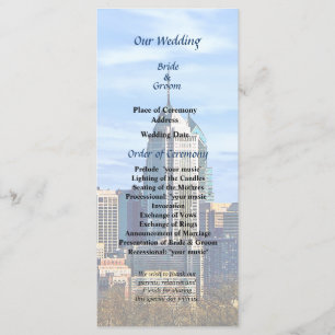 Philadelphia Pa Skyline II Wedding Program Programme