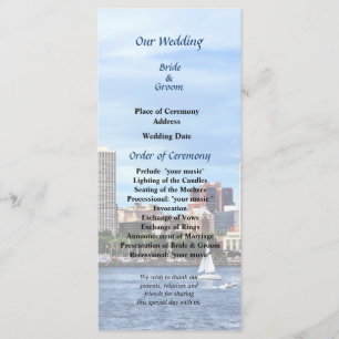 Philadelphia Pa Skyline Wedding Program Programme