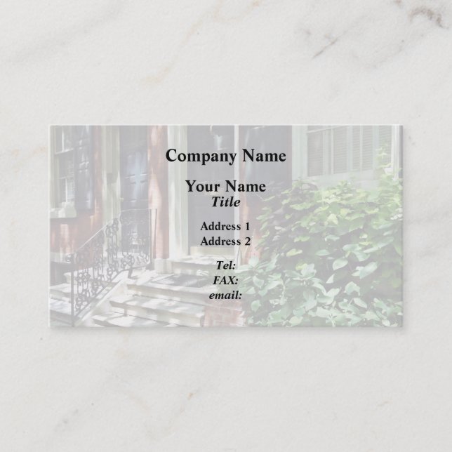 Philadelphia PA - Street in Society Hill Business Card (Front)