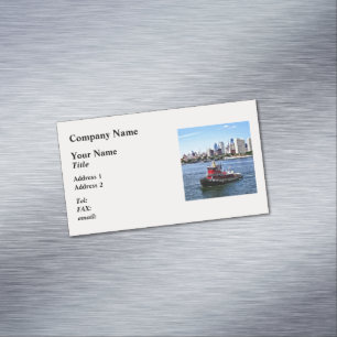 Philadelphia PA - Tugboat by Philadelphia Skyline Magnetic Business Card