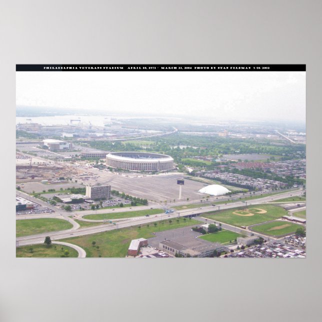 Philadelphia  PA Veterans Stadium Aerial View Poster (Front)