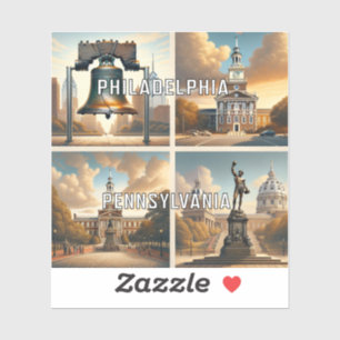 Philadelphia Pennsylvania 3 Inch Vinyl Sticker