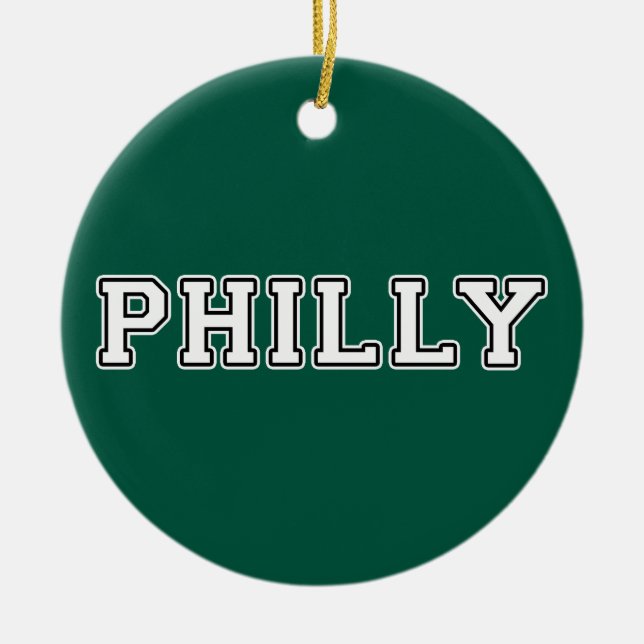 Philadelphia Pennsylvania Ceramic Tree Decoration (Front)