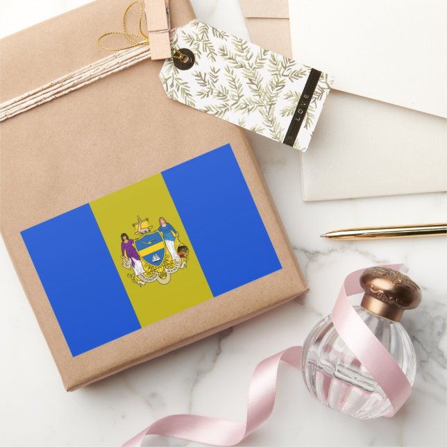 Philadelphia (Pennsylvania) City flag Rectangular Sticker (Gifting)