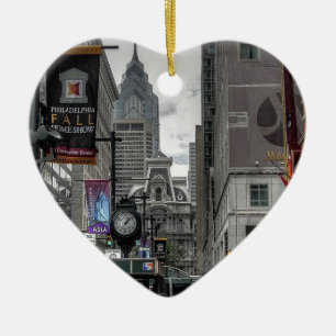 Philadelphia, Pennsylvania City Photo Keepsake Ceramic Tree Decoration