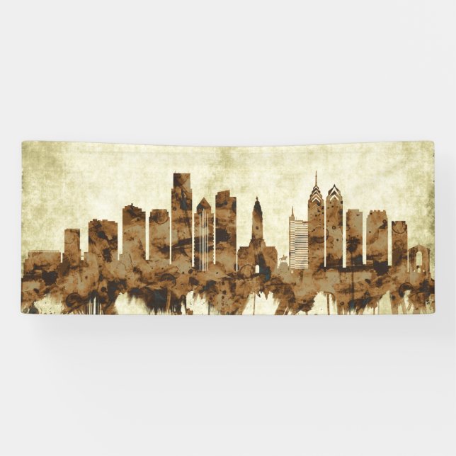 Philadelphia Pennsylvania Cityscape Banner (Horizontal)