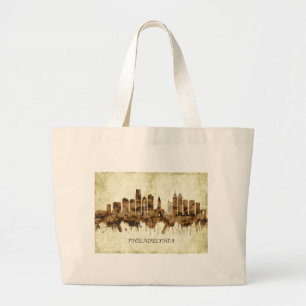 Philadelphia Pennsylvania Cityscape Large Tote Bag