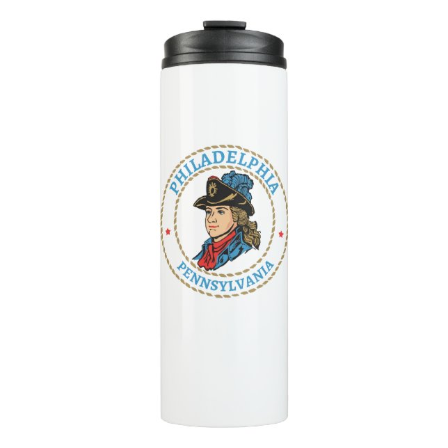 Philadelphia Pennsylvania Colonial Thermal Tumbler (Front)