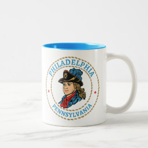 Philadelphia Pennsylvania Colonial Two-Tone Coffee Mug