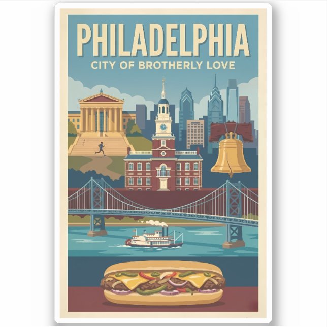 Philadelphia Pennsylvania Culture Illustration Art (Front)