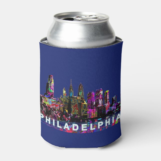 Philadelphia, Pennsylvania in graffiti Can Cooler (Can Front)