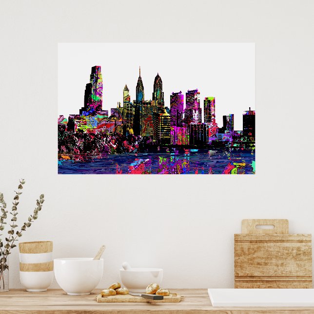Philadelphia, Pennsylvania in graffiti Poster (Kitchen)