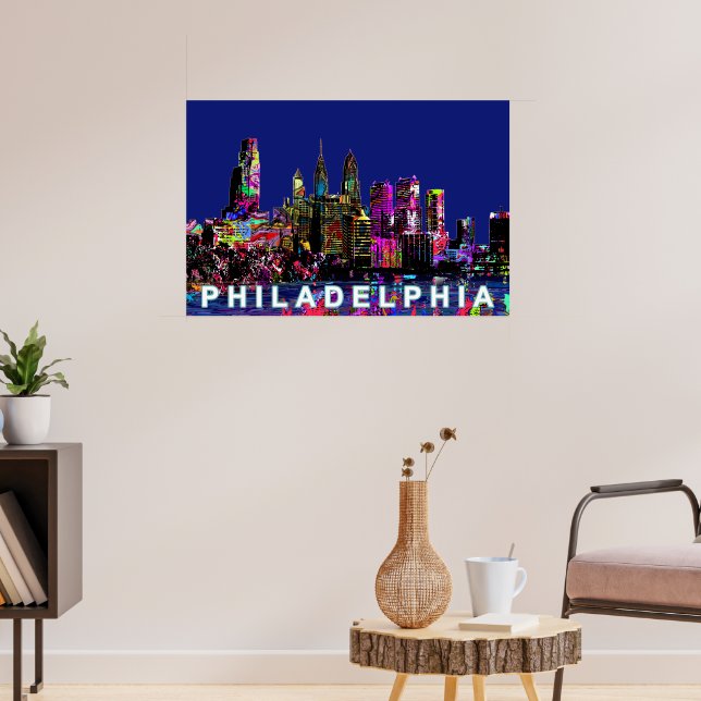 Philadelphia, Pennsylvania in graffiti Poster (Living Room 3)