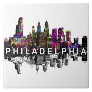 Philadelphia, Pennsylvania in graffiti Tile