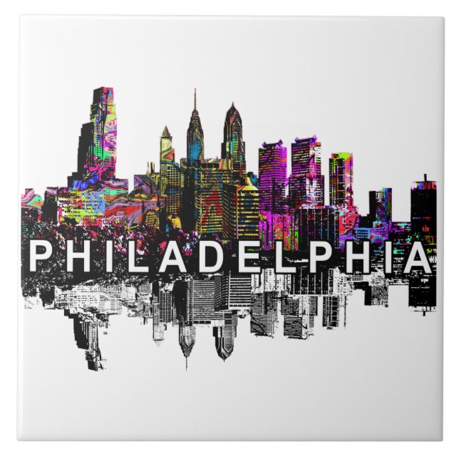 Philadelphia, Pennsylvania in graffiti Tile (Front)