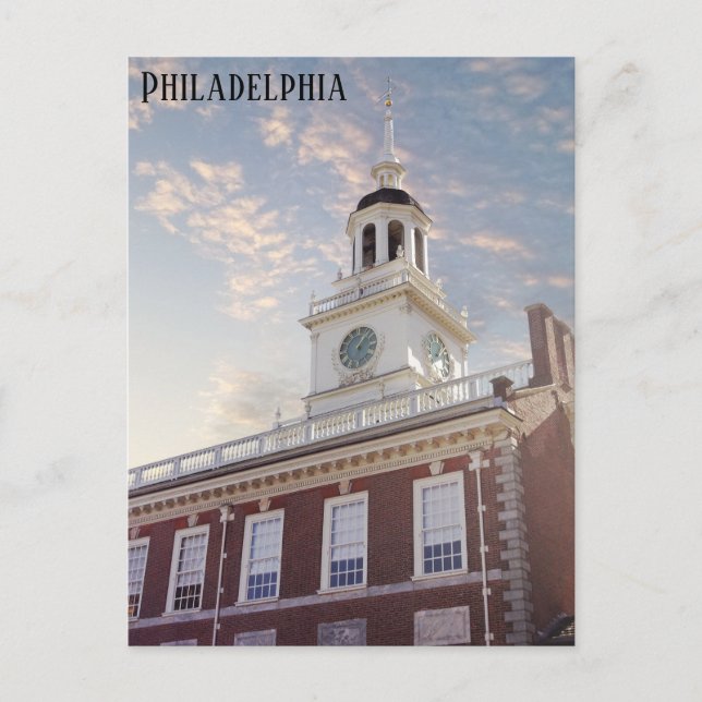 Philadelphia Pennsylvania Independence Hall Travel Postcard (Front)