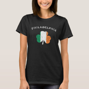 PHILADELPHIA PENNSYLVANIA Irish American Shamrock  T-Shirt