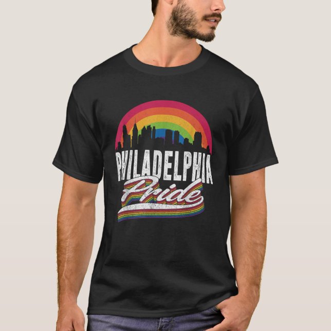 Philadelphia Pennsylvania LGBT Lesbian Gay Bisexua T-Shirt (Front)