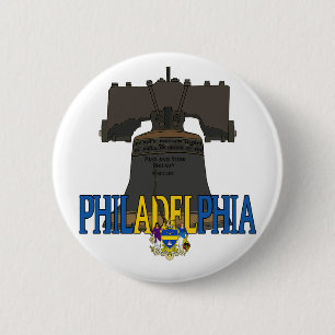 Philadelphia Pennsylvania Liberty Bell 6 Cm Round Badge