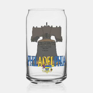 Philadelphia Pennsylvania Liberty Bell Can Glass