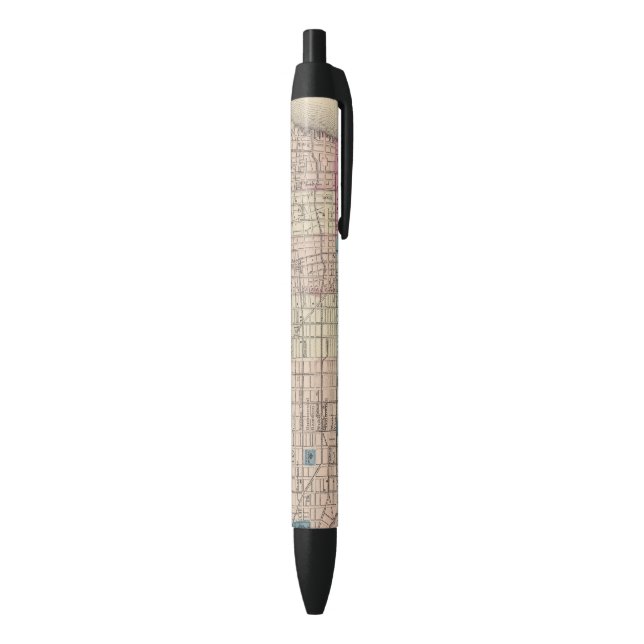 Philadelphia, Pennsylvania Map Black Ink Pen (Bottom (Vertical))
