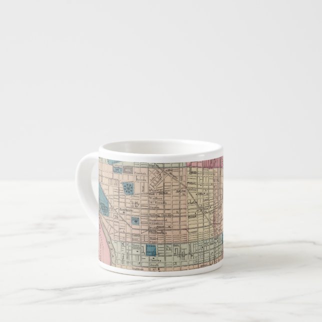 Philadelphia, Pennsylvania Map Espresso Cup (Front Left)