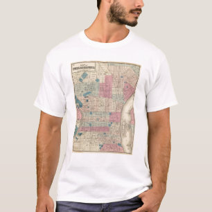 Philadelphia, Pennsylvania Map T-Shirt