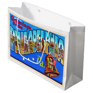 Philadelphia Pennsylvania PA Large Letter Postcard Large Gift Bag