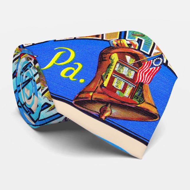 Philadelphia Pennsylvania PA Large Letter Postcard Tie (Rolled)