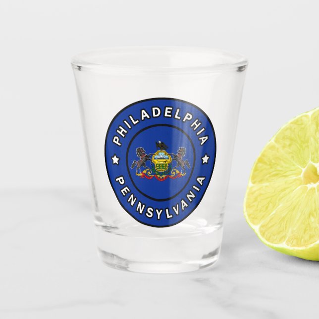 Philadelphia Pennsylvania Shot Glass (Front)