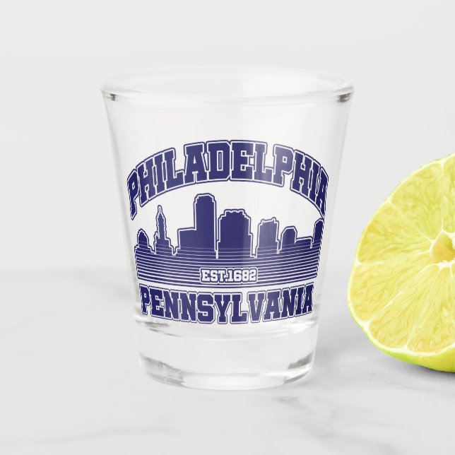 Philadelphia,Pennsylvania Shot Glass (Front)