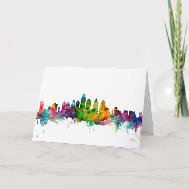 Philadelphia Pennsylvania Skyline Card (Front)