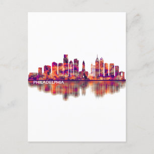 Philadelphia Pennsylvania Skyline Invitation Postcard
