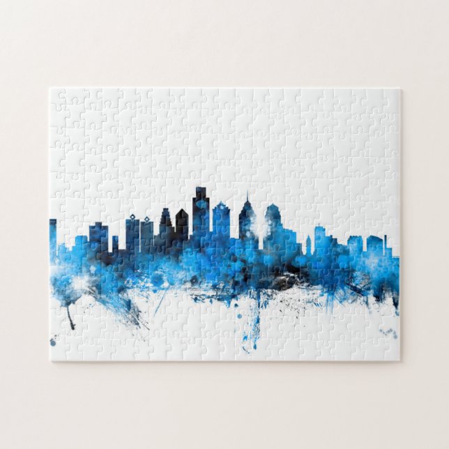 Philadelphia Pennsylvania Skyline Jigsaw Puzzle (Horizontal)