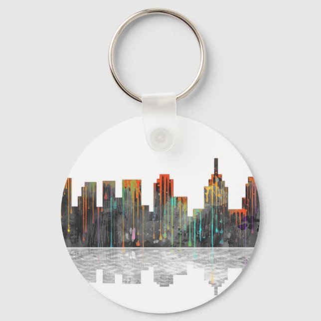 Philadelphia Pennsylvania Skyline Key Ring (Front)