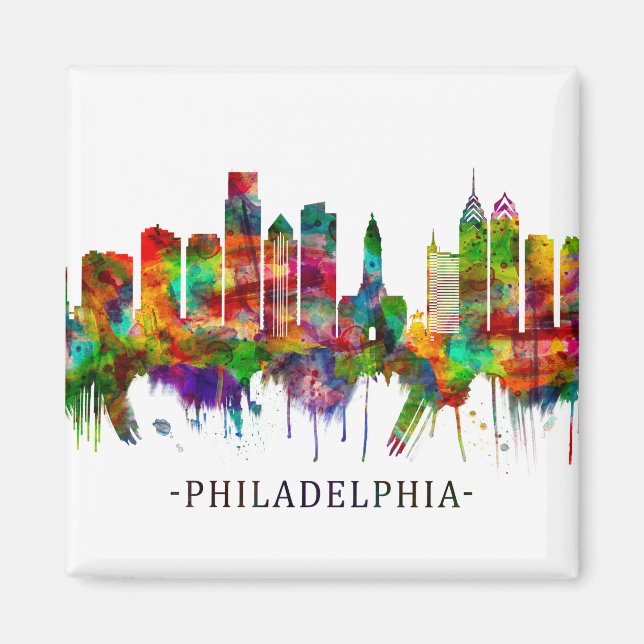 Philadelphia Pennsylvania Skyline Magnet (Front)