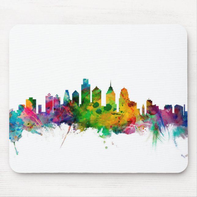 Philadelphia Pennsylvania Skyline Mouse Mat (Front)