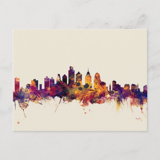 Philadelphia Pennsylvania Skyline Postcard (Front)