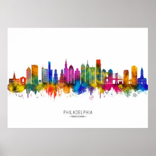 Philadelphia Pennsylvania Skyline Poster