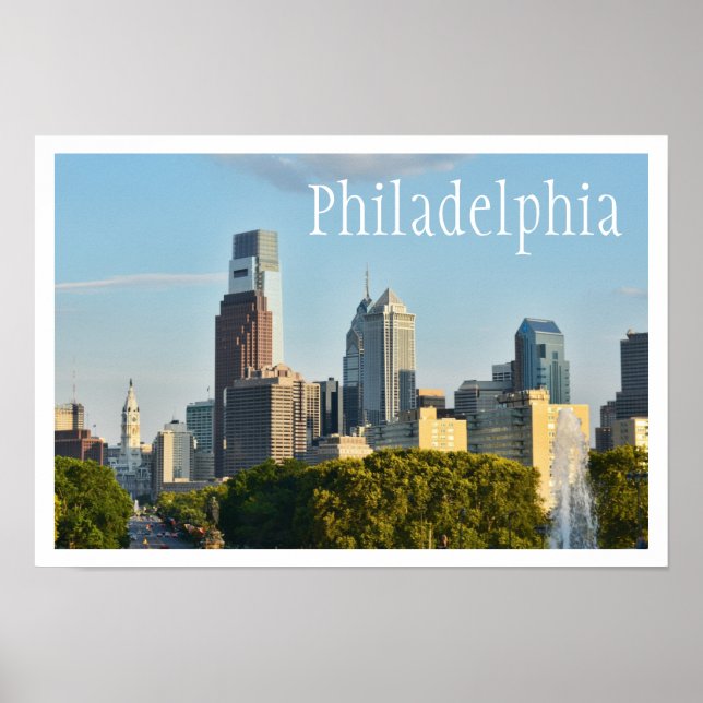 Philadelphia, Pennsylvania Skyline Poster (Front)