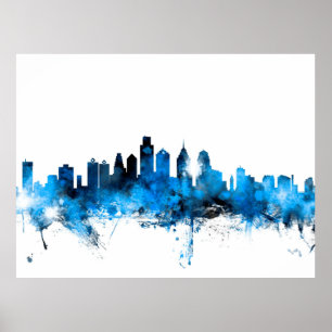 Philadelphia Pennsylvania Skyline Poster