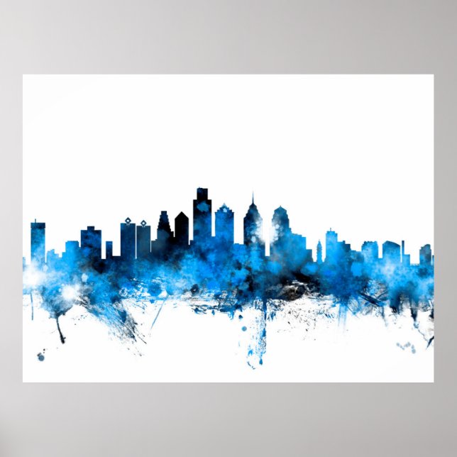 Philadelphia Pennsylvania Skyline Poster (Front)