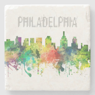 PHILADELPHIA PENNSYLVANIA SKYLINE SP  - STONE COASTER