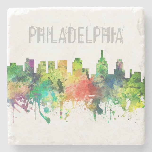PHILADELPHIA PENNSYLVANIA SKYLINE SP  - STONE COASTER (Front)
