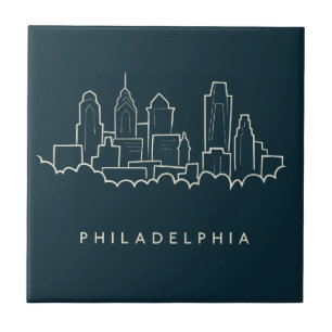 Philadelphia Pennsylvania Skyline Tile