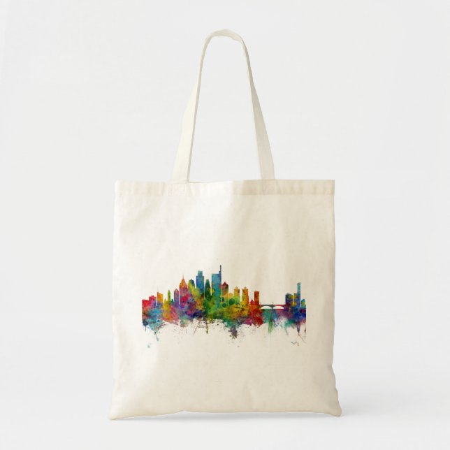 Philadelphia Pennsylvania Skyline Tote Bag (Front)