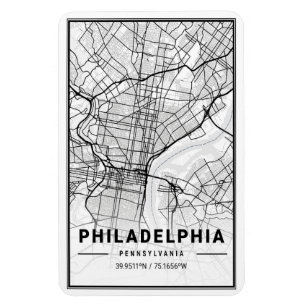Philadelphia Pennsylvania USA Travel City Map Magnet