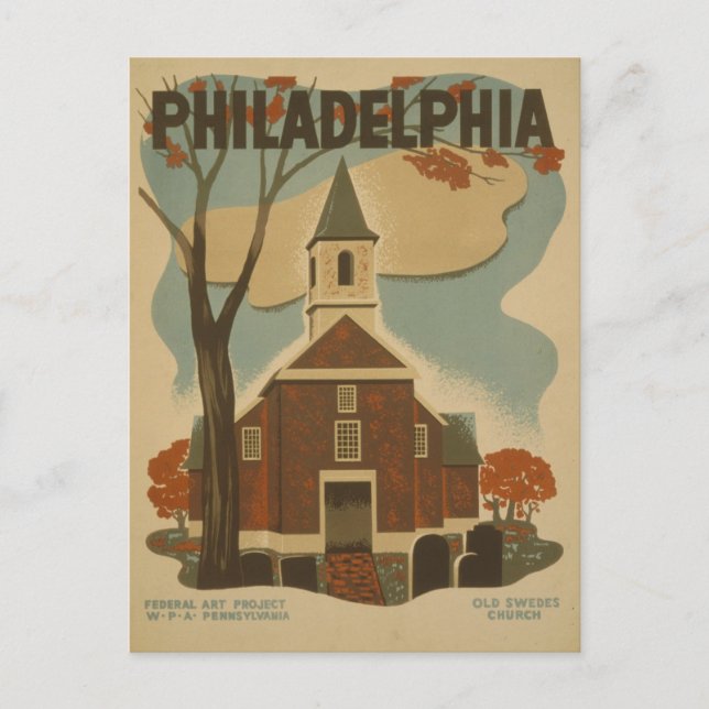 Philadelphia Pennsylvania Vintage Travel Postcard (Front)